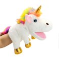 thumbnail image 1 of CHAO Marionetas de unicornio de peluche, 2 colores a elegir, rosa y blanco, apto para niños, bebés y niños, color blanco, 1 of 5