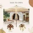 thumbnail image 5 of LAGarden BOHO 9' Fringe Patio Umbrella with Tassels UPF50+ Boho Style 5-Year-Non-Fading for Outdoor Yard Market Butter Twisted Root, 5 of 9