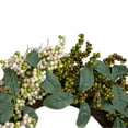 thumbnail image 5 of Northlight Berries and Leaves Twig Artificial Wreath, Green 24-Inch, 5 of 5