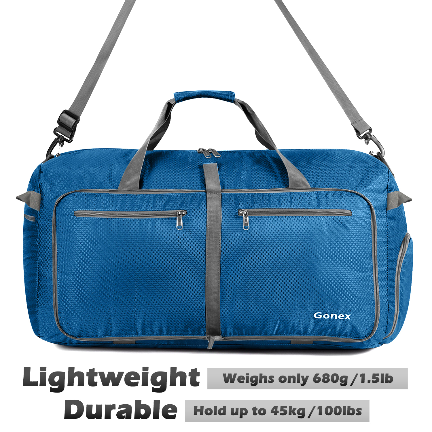 Gonex 100L Travel Duffle Bags 32" Large Foldable Weekender Bag Waterproof Overnight Bag with Shoes Compartment for Camping