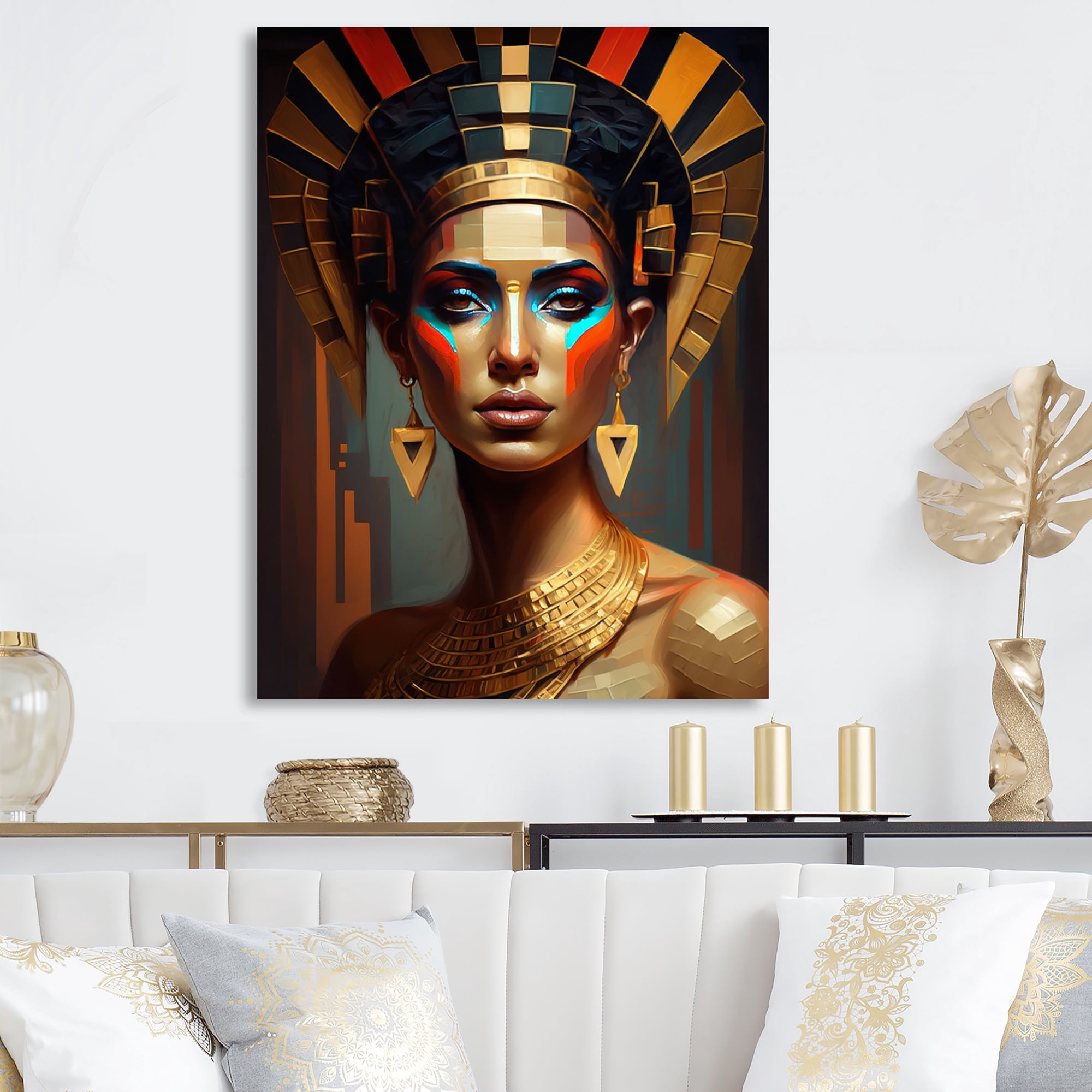 Designart Portrait Of Egyptian Goddess IV Canvas Wall Art