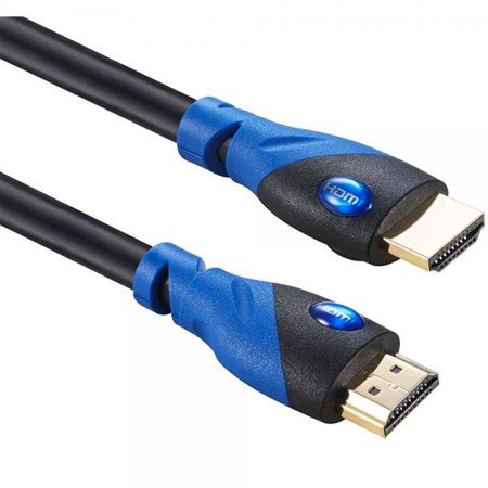 a-tech ultra high speed hdmi cables 3ft audio cable in blue color support ethernet ,arc,3d,4k,1080p and make in cl3 function 24k golden plated connector - full hd [latest version]-hdmi 2.0