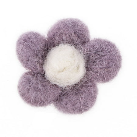 

NUOLUX Colorful Flower Wool Felt Balls DIY Kids Hairpins Decoration Wool Felt Balls for DIY Christmas Crafts Accessory(Violet)