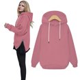 thumbnail image 2 of Vedolay Light Jackets for Women Fashion 2023 Long Sleeve Tunic Tops Oversized Shirts Zip up Hoodie Y2k Pink,XL, 2 of 5
