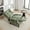 Green check, variant on Upholstered Wingback Recliner Chair, Plaid Recliner Chair Armchair Adjustable Footrest Push Back Reclining Sofa, Mid Century Modern Lounge Armchair for Living Room, Bedroom, Reading -- Blue
