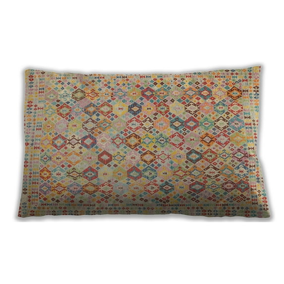 Ahgly Company Outdoor Rectangular Contemporary Lumbar Throw Pillow, 13 inch by 19 inch