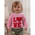 thumbnail image 5 of BemeyourBBs Toddler Baby Boys Girls Valentines Day Sweater Outfit Fall Winter Spring Clothes Long Sleeve Crew Neck Knit Pullover Tops, 5 of 9