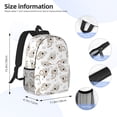 thumbnail image 5 of Rateoe Cartoon Koala Pattern Student Backpack Water-resistant Backpack 15-inch Laptop Backpack Lightweight Adjustable School Backpack, 5 of 6