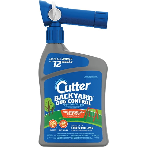 2-pack Cutter Backyard Bug Control Spray Concentrate - Insecticide, Outdoor Use - 2 Pack, 32 fl oz — Heavy-Duty Construction, Professional Use