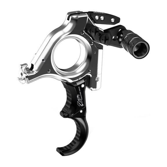 T.R.U. Ball Abyss X-Tension Flex Archery Release, Convertible Thumb Trigger or Tension, 3 or 4 Finger, Quick Silver Brass, Medium (TRAF-QS-M)