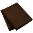 thumbnail image 2 of Mellanni Luxury Microfiber Pillowcases with Envelope Closure, King, Brown, 2 Count, 2 of 7