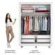 thumbnail image 4 of Ropero Closet Madesa Dallas Plus 2 Puertas Corredizas 4 Cajones con Pies Blanco/Marrón, 4 of 5