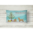 thumbnail image 2 of Carolines Treasures CK3444PW1216 Airedale Terrier Christmas Tree Canvas Fabric Decorative Pillow, 12H x16W, multicolor, 2 of 4