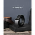 thumbnail image 6 of BOSTANTEN Mens Belt Leather Ratchet Easy Release Belt For Men Designer Belt Dress and Casual with Adjustable Buckle for Men's Wear Gift Textured Fathers Gift, 6 of 8