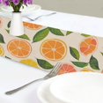 thumbnail image 4 of Yayeee Table Runner 90 inches Long Home Kitchen Dinning Party Decoration, Beige Citrus Leaves, 4 of 7