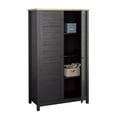 thumbnail image 3 of Pemberly Row Cottage Road Engineered Wood Storage Cabinet in Raven Oak Finish, 3 of 11