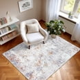 thumbnail image 2 of ARJINCUTE Distressed Abstract Beige Orange Front Door Entrance Doormat 2'x3', Low Pile Non-Slips High Traffic, 2 of 7