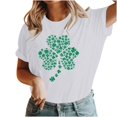 thumbnail image 4 of Puntoco Women tops for Summer 2025 Clearance Shirts for Women St Patricks Day Casual Graphic Tshirts Cute Lucky Tee Irish White 10(XL), 4 of 5