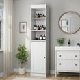 thumbnail image 2 of 100% Solid Wood 16.5" Bathroom Storage Cabinet with Solid Doors and Adjustable Shelves, 2 of 7