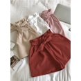 thumbnail image 4 of Women Casual High Waist Bow Tie Wide Leg Loose Shorts Summer Beach Hot Pant, 4 of 4