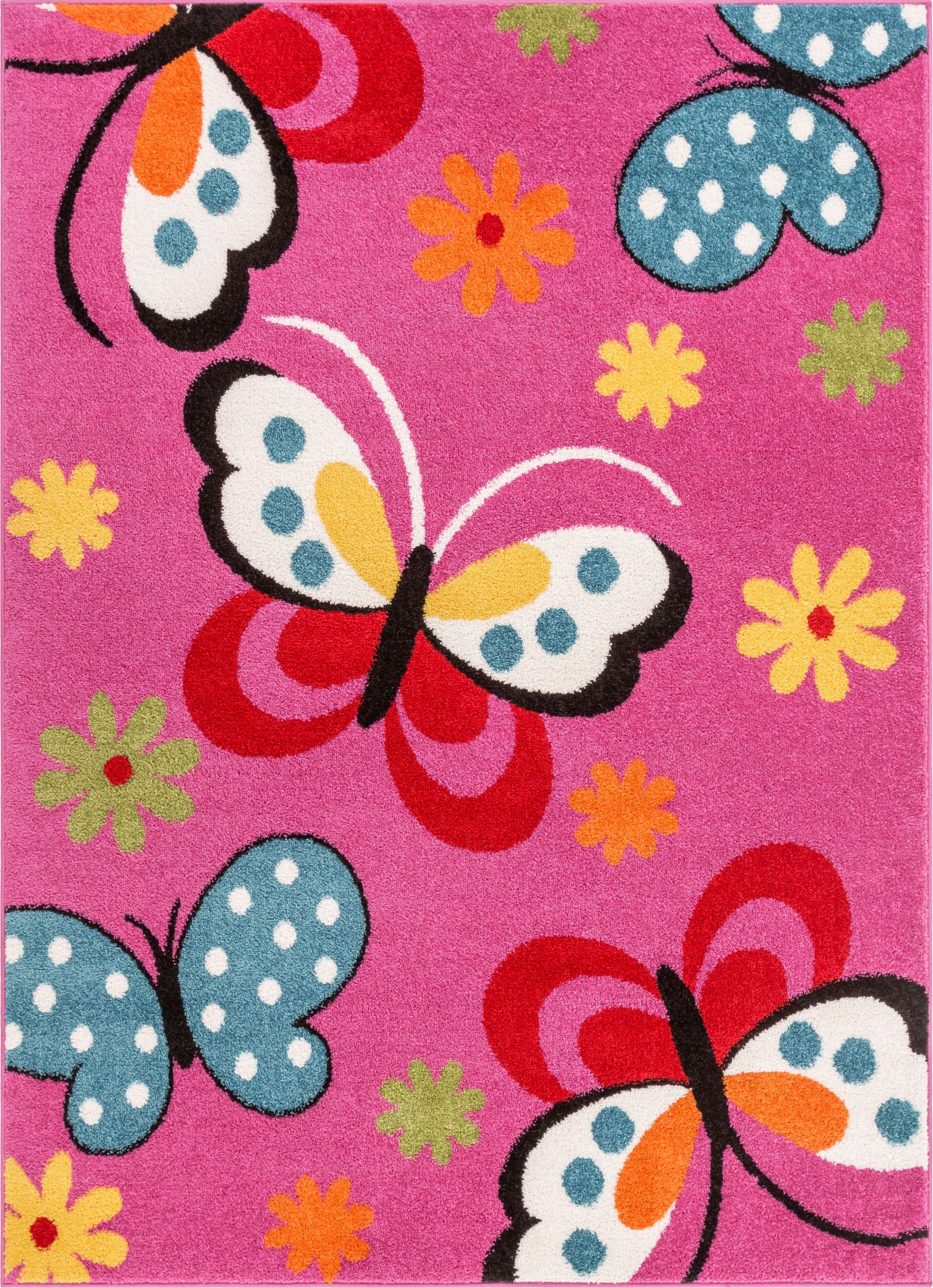 Well Woven Star Bright Daisy Butterflies Kids Area Rug - image 2 of 8