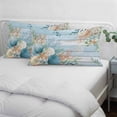 thumbnail image 3 of Blue Beach Coastal Pillow Covers, Linen Long Throw Pillow Case, Summer Nautical Coral Shell Botanical Vintage Holiday Pillow Protector Decorative Cushion Cover for Living Room/Bedroom 20" x 36", 3 of 8
