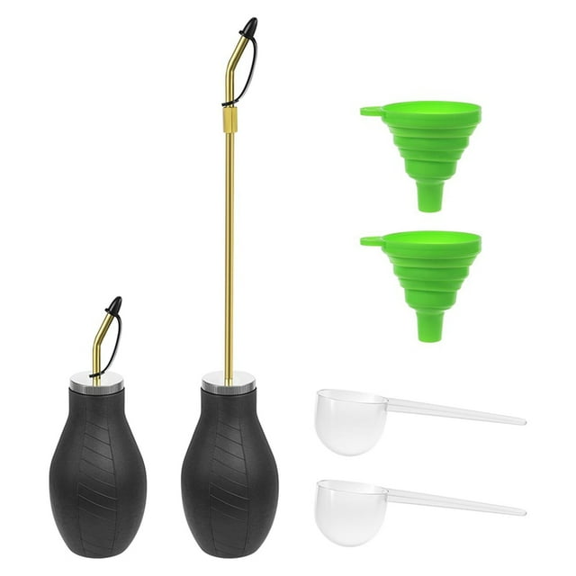 Diatomaceous Earth Powder Duster, Garden Powder Applicator with Long Brass Sprayer, Bulb Duster Sprayer