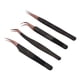 thumbnail image 5 of 4 pinzas para extensiones de pestañas de acero inoxidable, antiestáticas, para manicura., 5 of 14