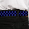 thumbnail image 4 of Buckle-Down Belt, Seatbelt Buckle Belt, Checker Black Neon Blue, Youth 22 to 32 Inches, 4 of 9