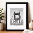thumbnail image 3 of Meframe 2PACK 12x16 Wooden Picture Frame, Matted to 8.5x11 Wall Photo Frame, Black, 3 of 6