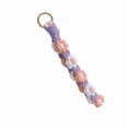 thumbnail image 3 of Handmade Crochet Daisy Keychain handwoven Cotton Rope Handwoven Bag Keys Accessory for Women Girls Gift Idea, 3 of 10