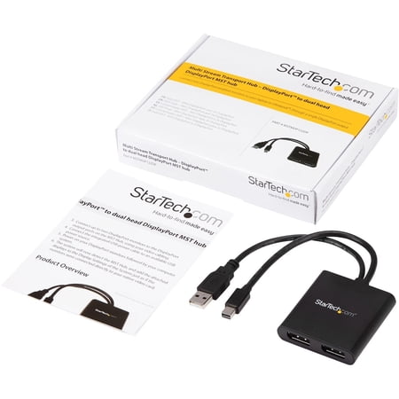 MSTMDP122DP StarTech MST(マルチストリームトランスポート)ハブ Mini DisplayPort - 2ポート DisplayPort 2x DisplayPort/DPハブ