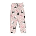 thumbnail image 4 of Xecao Cute Cartoon Panda Women's Straight Lounge Pajama Pants: The Epitome of Relaxed Sleepwear, 4 of 9