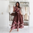 thumbnail image 3 of Women's Summer Fashion Floral Tie-Waist Dress, 3 of 5