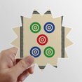 thumbnail image 1 of Mahjong Circle puntos 5 Tile pattern Calcomanías solares de vinilo, 1 of 3