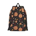 thumbnail image 2 of Lsque Pizzas Mushrooms Pattern Canvas Daypack, Durable Backpack, High-quality Versatile Backpack,Vintage Compact Backpack-Small, 2 of 6