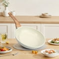 thumbnail image 2 of WMQPNNS New Trending Nonstick Frying Pan Skillets White Ceramic Coating Omelette Pans Cookware Pan of Intentionally Ptfe & Pfas (9.5+11+12.5 Inch) Todays Deals Clearance Sale, 2 of 9