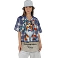 thumbnail image 4 of Patriotic Shetland Sheepdog 4th of July Independence Paws Hawaiian Shirt Breathable Summer Unisex Merch Sheltie Dog Lover Gifts - 02010, 4 of 6