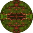 thumbnail image 1 of Ahgly Company Machine Washable Indoor Round Transitional Night Red Area Rugs, 4' Round, 1 of 7