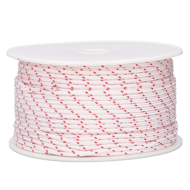 Delaman Cylindrical Nylon Rope, Nylon Rope Chain Saw Start Wear Resistant Strong Nylon Cutter Rope for Lawn Mower Engine(4mm)
