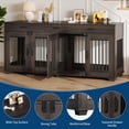 thumbnail image 3 of 71'' Dog Crate Furniture for 2 Dogs, Double Dog Crate Furniture, 71'' Large Dog Kennel Indoor with 3 Storage Drawers and Removable Divider Wooden Double Dog Crate with 3 Drawers and Removable Room Div, 3 of 6