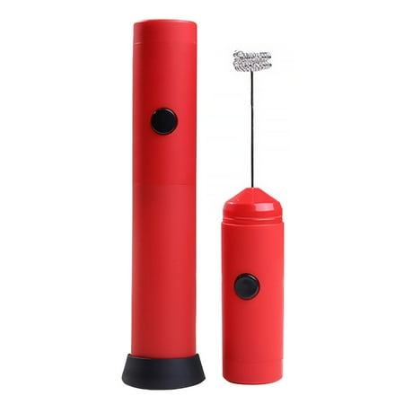 

Booyoo Handheld Electric Egg Milk Frother Foam Maker Foamer Whisk Drink Mixer for Coffee Hot Chocolate Red