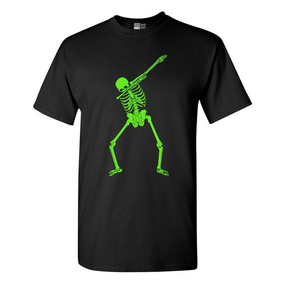 Dabbing Skeleton Halloween Funny Humor Costume DT Adult T-Shirt Tee
