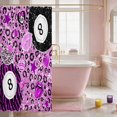 thumbnail image 3 of Erosebridal Eight Ball Shower Curtain 72Wx84L Pink Bathroom Shower Curtain, Rose Leopard, 3 of 5