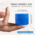 thumbnail image 2 of Beauticom Blue 12 Pieces High Quality 7G/7ML (0.25 oz) Thick Plastic Container Jar With Foam Lined Lid for Lotion, Cream, and Skin Care Samples, 2 of 9