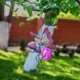 thumbnail image 4 of Eyfqtcs Bee Flying Bug Hanging Light Garden Adornos Home Outdoor Decor (Púrpura), 4 of 7