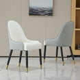 thumbnail image 2 of 59.05 Inch Modern Sintered Stone Dining Table with 31.5 Inch Round Turntable, Contemporary Dinner Table with 8 Pcs Chairs. White, 2 of 6