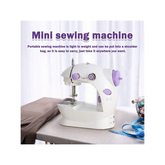 Mini Electric Sewing Machine, Multifunctional Dual-Line 2-Speed Portable Sewing Machine for Beginners