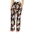 thumbnail image 3 of Goofa Cute Dog Panda Printed Soft Pajama Pants for Women, Wide Leg Comfy Casual Lounge Yoga Pants-Large, 3 of 9