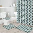 thumbnail image 3 of FMSHPON Morocco 4 Piece Bathroom Set Shower Curtain Bath Rug Contour Mat and Toilet Lid Cover, 3 of 8